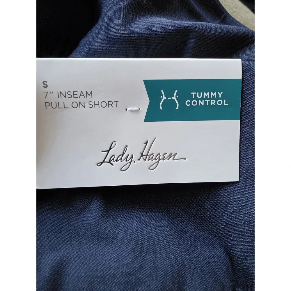 NWT Lady Hagen Women's Golf Shorts Size S Navy Solid Bermuda Athleisure Casual